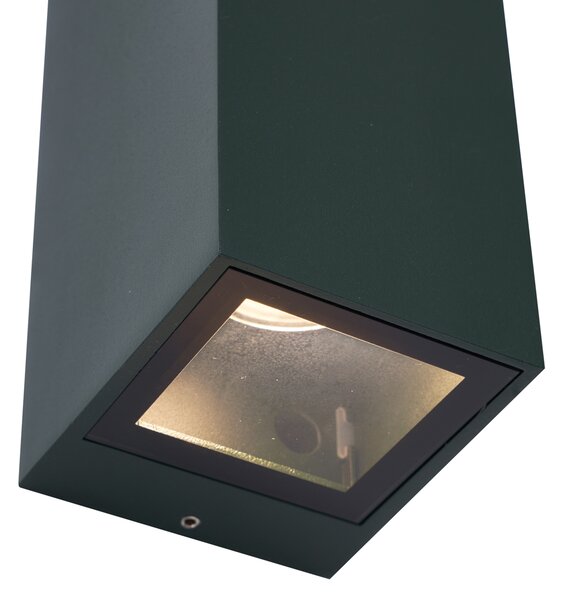 Lampada da parete moderna verde scuro 2 luci GU10 70mm IP54 - Baleno