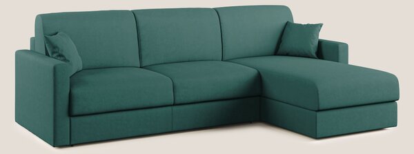 Chris Divano letto angolare con penisola in microfibra smacchiabile T1