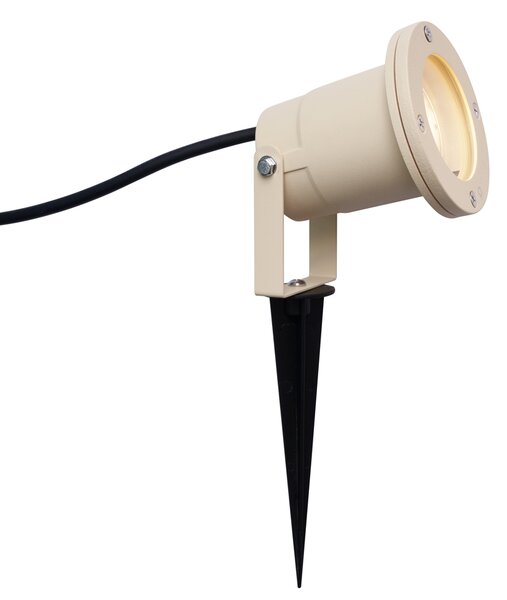 Faretto da giardino a picchetto beige GU10 50mm regolabile IP65 con cavo e spina - Basic