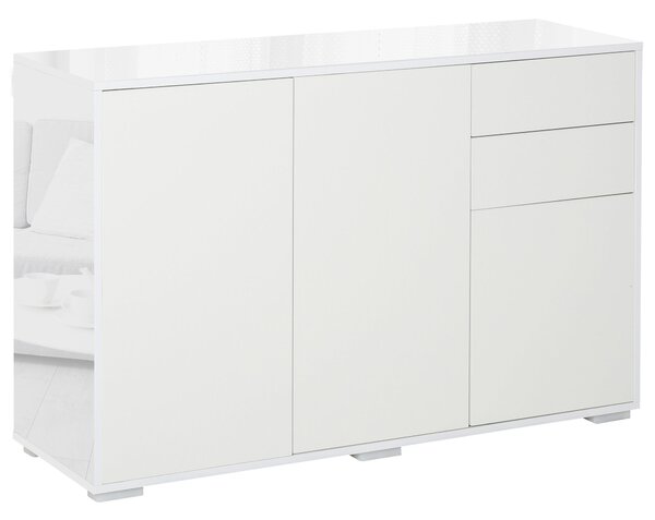 Mobile Multiuso 117x36x74 cm 2 Cassetti 3 ante Bianco