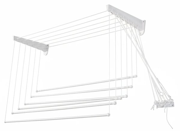 Stendibiancheria Salvaspazio Saliscendi da Parete/Soffitto in Resina 140x70 cm – Max 20 Kg