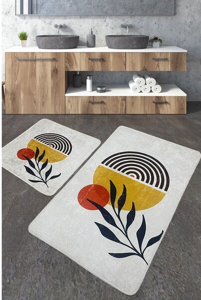 Set di tappetini per il bagno grigio chiaro 2 pz 60x100 cm Le Soleil – Foutastic