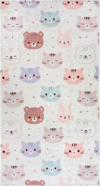 Tappeto per bambini avorio lavabile 120x180 cm Cute Animals – Vitaus