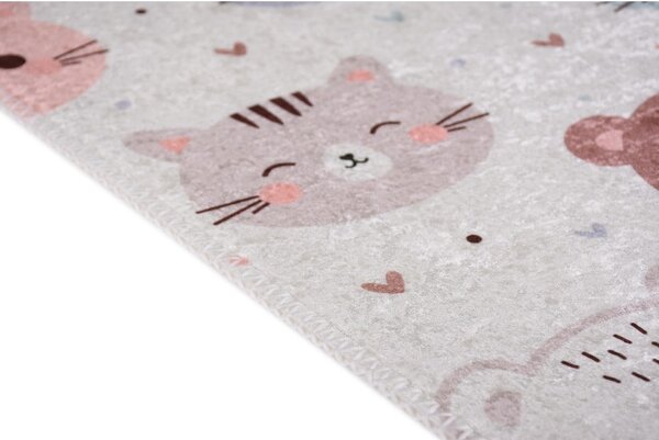 Tappeto per bambini avorio lavabile 120x180 cm Cute Animals – Vitaus