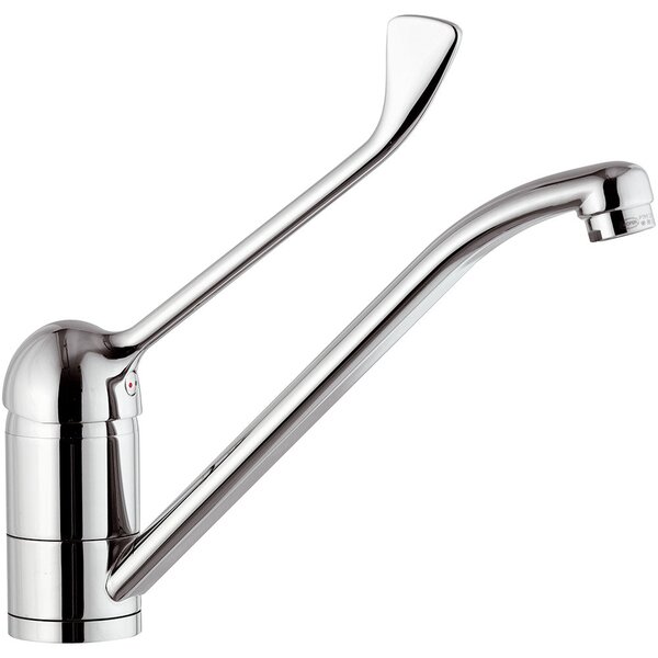Rubinetto Miscelatore Monocomando Girevole Lavello con Leva Clinica in Ottone Mariani Epic Cromato
