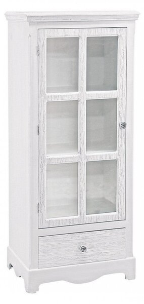 Vetrina Blanc 1 Anta 1 Cassetto H114 in Legno