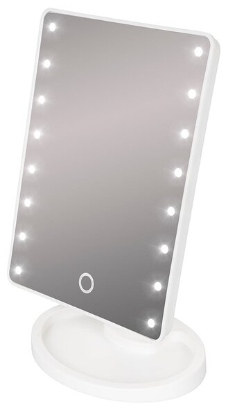 Specchio da Tavolo con LED per Trucco Make-Up Kooper Bianco