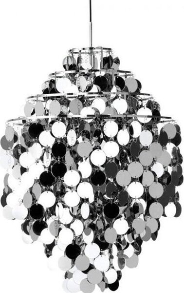 Lampada a sospensione Verpan Fun 0DA - Cromo - Design unico per soggiorno, cucina e camera da letto