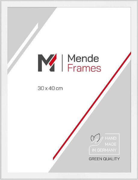 Cornice per foto MendeFrames H080 in legno bianca 10x30 cm con vetro museale