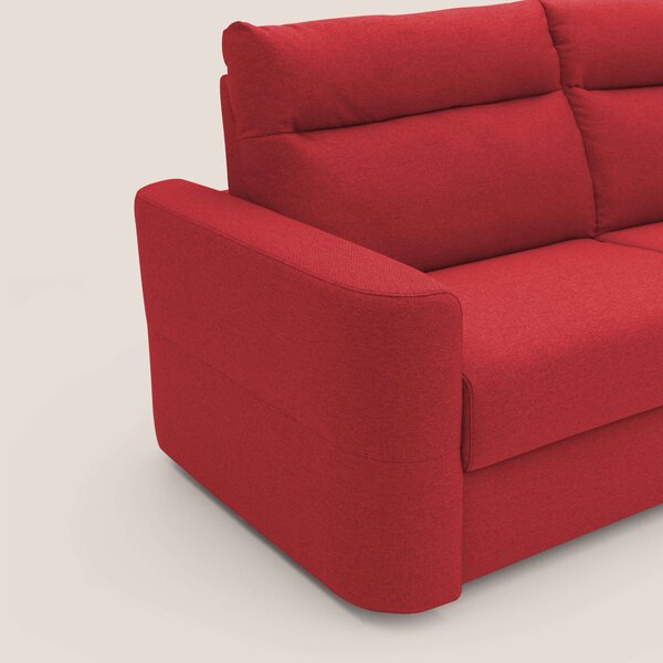 Cupido Divano letto materasso H18 cm e schienale alto in tessuto imper