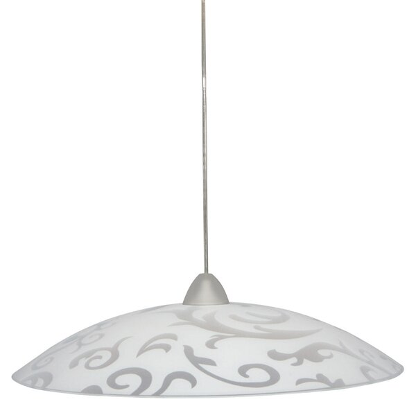 Sospensione D50 1xE27 Montatura Trasparente Vetro Lastra Bianco E-Energy Melissa
