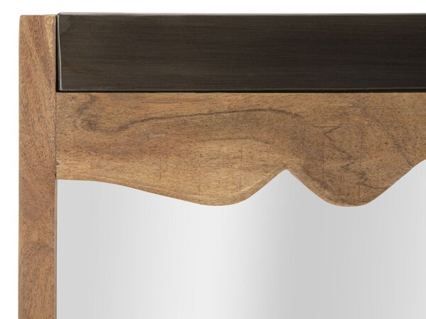 Specchio Yellowstone 120x4x72 cm in Legno di Acacia e Specchio Marrone e Nero