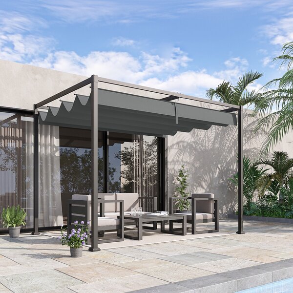 Pergola da Giardino 298x213x222 cm Telo Scorrevole Hype