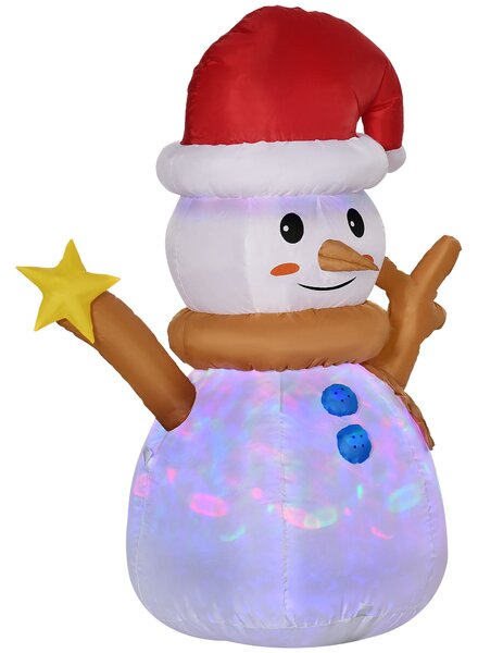 Pupazzo di Neve Gonfiabile 97x50x120 cm con Luci LED