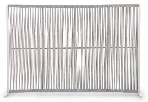 Pannello Paravento Frangivista 180x30x120h cm Paxson Bianco/Grigio