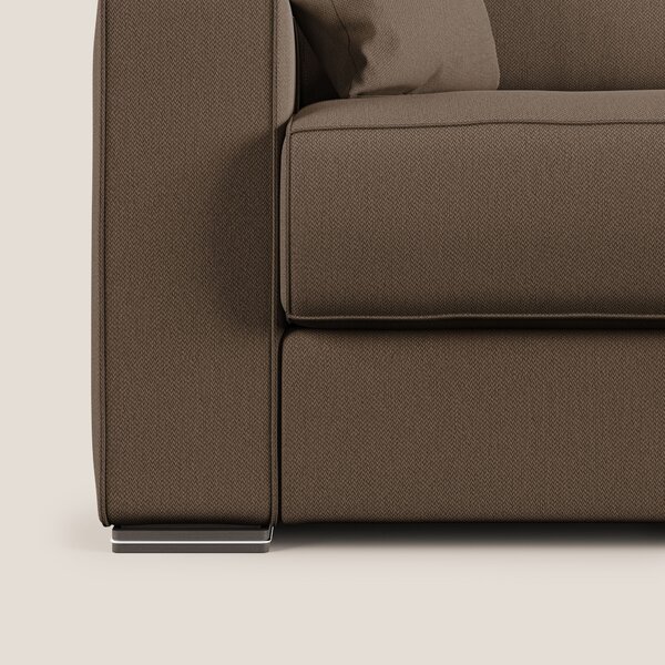 Dream Divano letto angolare in tessuto smacchiabile T05 marrone