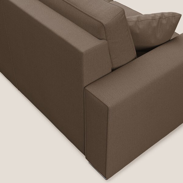 Dream Divano letto angolare in tessuto smacchiabile T05 marrone