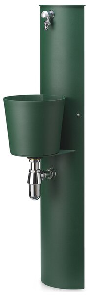 Fontana a Parete da Giardino con Rubinetto e Secchio Belfer 42/PRT Verde