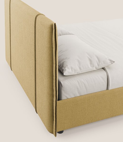 Alicia letto imbottito con vano contenitore in tessuto impermeabile T1
