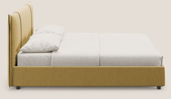 Alicia letto imbottito con vano contenitore in tessuto impermeabile T1