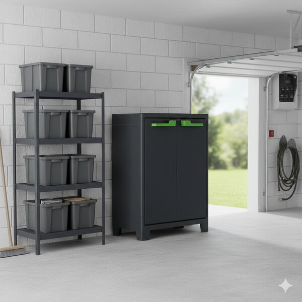 Armadio 2 ripiani 80x44x100 cm Keter Moby Basso XL Antracite