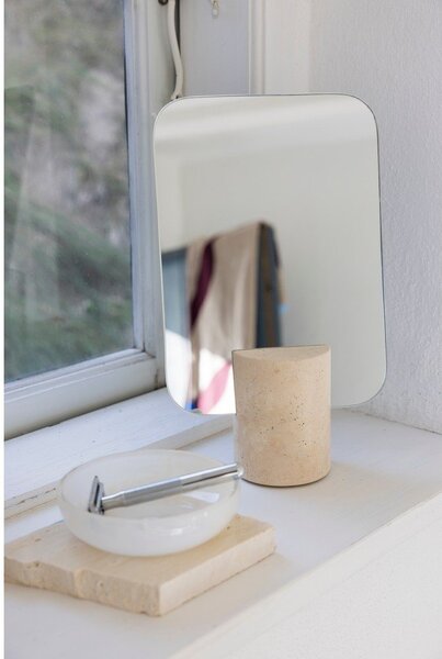 Specchio per make-up 18x30 cm Travertine – Mette Ditmer Denmark