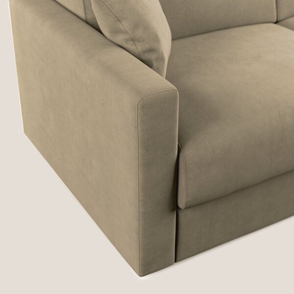 Chris Divano letto in microfibra smacchiabile T11 beige
