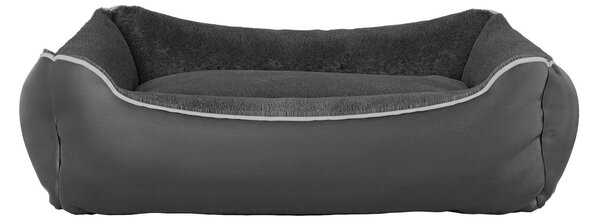 Cuccia Imbottita per Cani e Gatti 62x50x17cm in Poliestere Nuvola Grigio Scuro