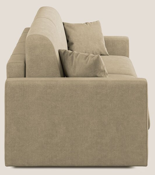 Chris Divano letto in microfibra smacchiabile T11 beige