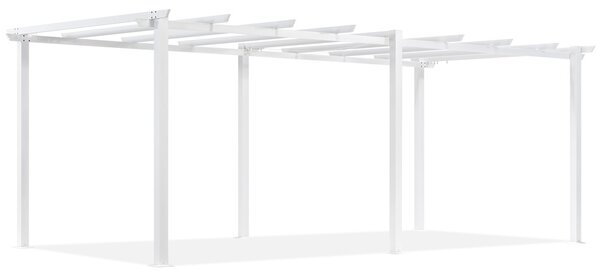 Barbados 3 x 6 m bianco Garden Point pergola in metallo per patio