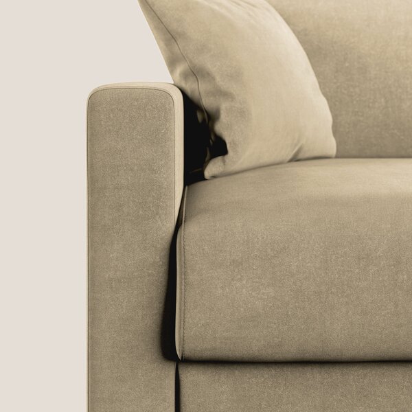 Chris Divano letto in microfibra smacchiabile T11 beige