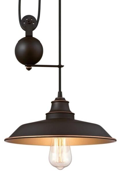 Westinghouse 6363240 - Lampadario a cavo IRON HILL 1xE27/60W/230V