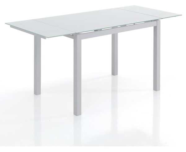 Tavolo da pranzo pieghevole con piano in vetro 70x110 cm Fast - Tomasucci