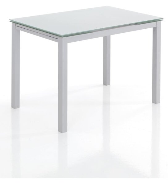Tavolo da pranzo pieghevole con piano in vetro 70x110 cm Fast - Tomasucci