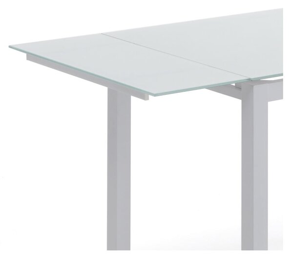 Tavolo da pranzo pieghevole con piano in vetro 70x110 cm Fast - Tomasucci