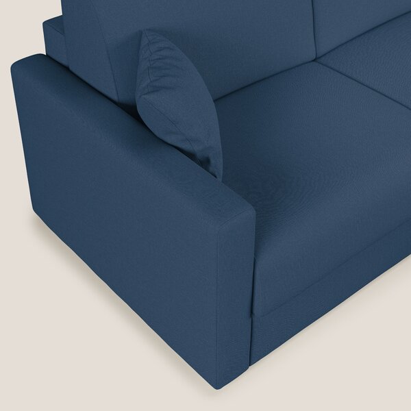 Chris Divano letto angolare 5 posti in tessuto impermeabile T13 blu