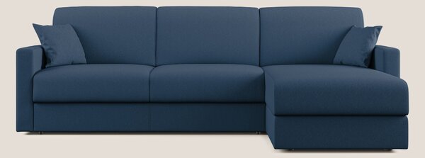 Chris Divano letto angolare 5 posti in tessuto impermeabile T13 blu