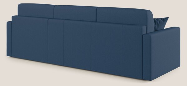 Chris Divano letto angolare 5 posti in tessuto impermeabile T13 blu
