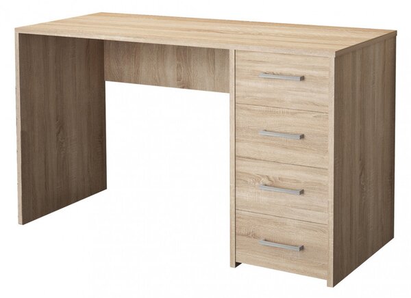 Scrivania Porta Pc Topaz Quercia Chiaro 120x50x74 h cm in Truciolare bilaminato Marrone