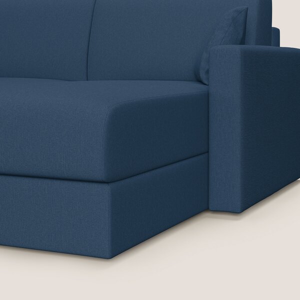 Chris Divano letto angolare 5 posti in tessuto impermeabile T13 blu