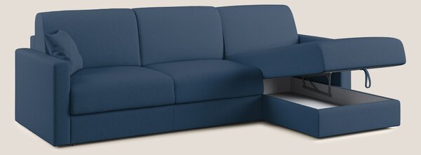 Chris Divano letto angolare 5 posti in tessuto impermeabile T13 blu