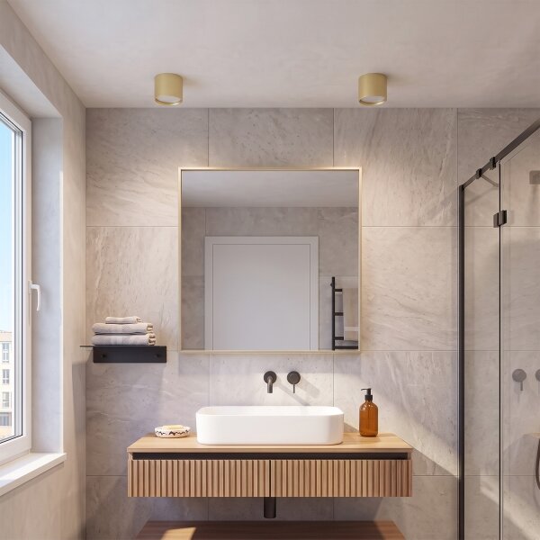 Brilagi - Faretto da bagno SMOOTH 1xGX53/15W/230V dorato IP54