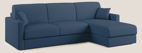 Chris Divano letto angolare 5 posti in tessuto impermeabile T13 blu