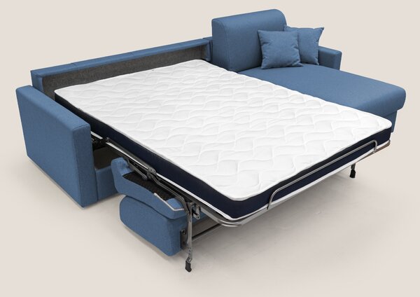 Chris Divano letto angolare 5 posti in tessuto impermeabile T13 blu