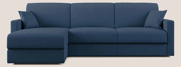 Chris Divano letto angolare 5 posti in tessuto impermeabile T13 blu
