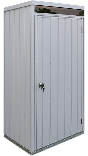 Armadio da Esterno 1 Porta 77x98,1x196 cm in Acciaio Zincato Grigio