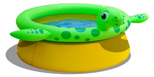 Piscina Fuori Terra Gonfiabile Autoportante per Bambini 175x70cm Jilong Tartaruga Verde