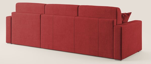 Best Divano letto angolare in tessuto impermeabile T02 rosso