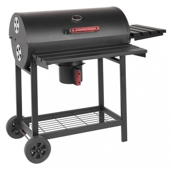 Barbecue a Carbonella 113x70x97,5 cm cm in Acciaio Nero