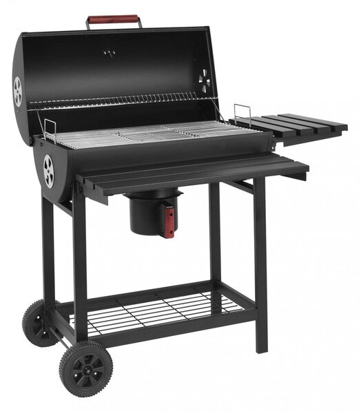 Barbecue a Carbonella 113x70x97,5 cm cm in Acciaio Nero